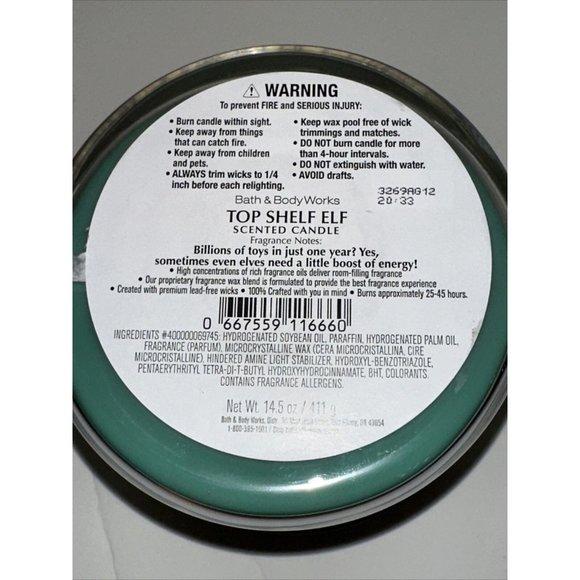 2 Bath & Body Works TOP SHELF ELF 2023 Scented 3-Wick Candle 14.5 oz NEW Set Lot - Picture 14 of 15